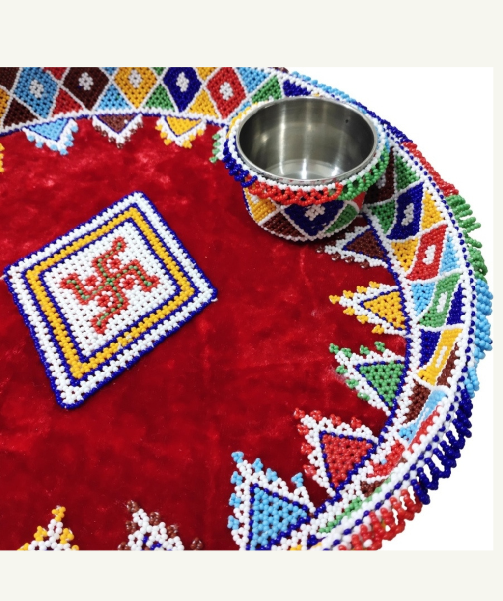 Beaded Decorative Ritual Puja Thali