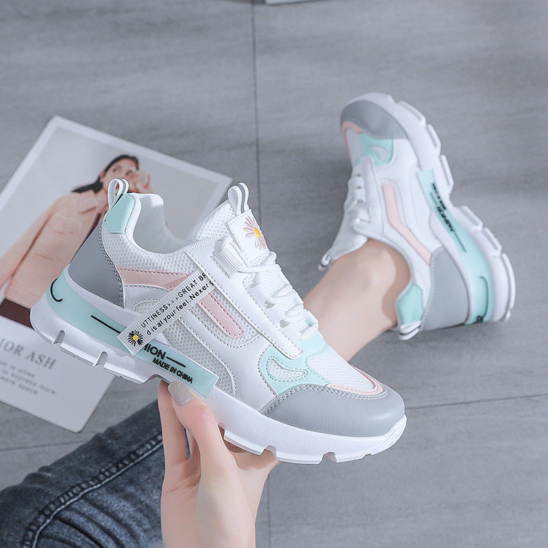 New Spring Women Sneakers Lightweight and Chunky Platform  Fashion Casual  Breathable Vulcanized Shoes