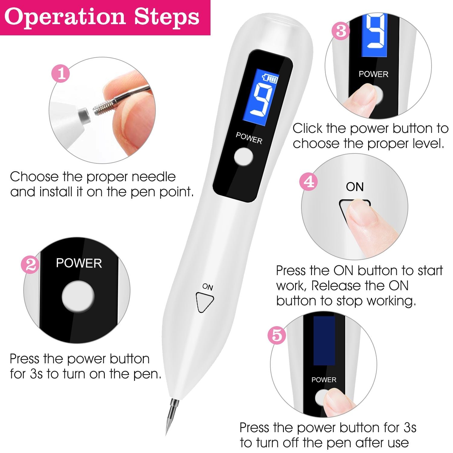 Skin Tag Repair Kit Portable Beauty Equipment Multi-Level with Home