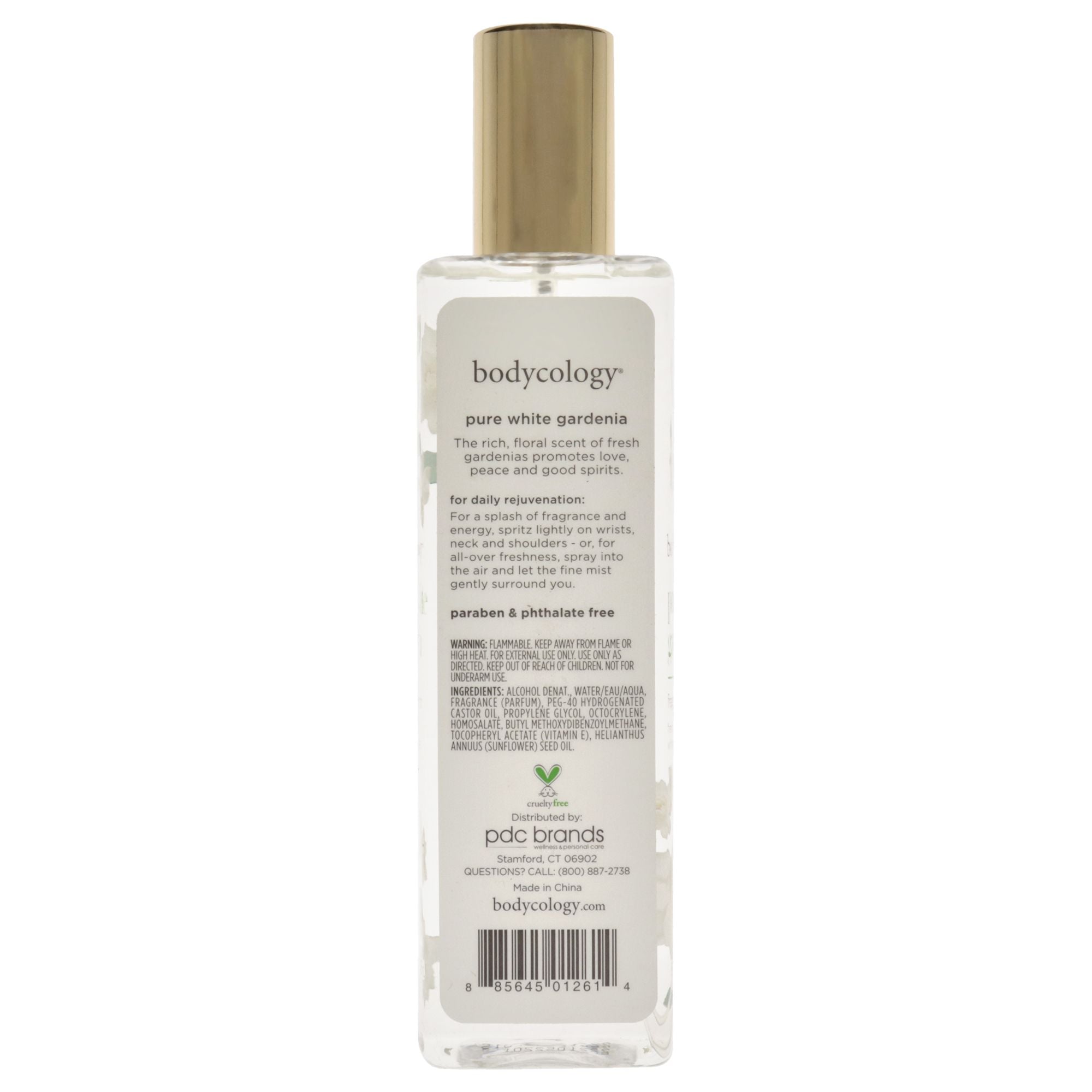 Pure White Gardenia by Bodycology for Women - 8 oz Fragrance Mist