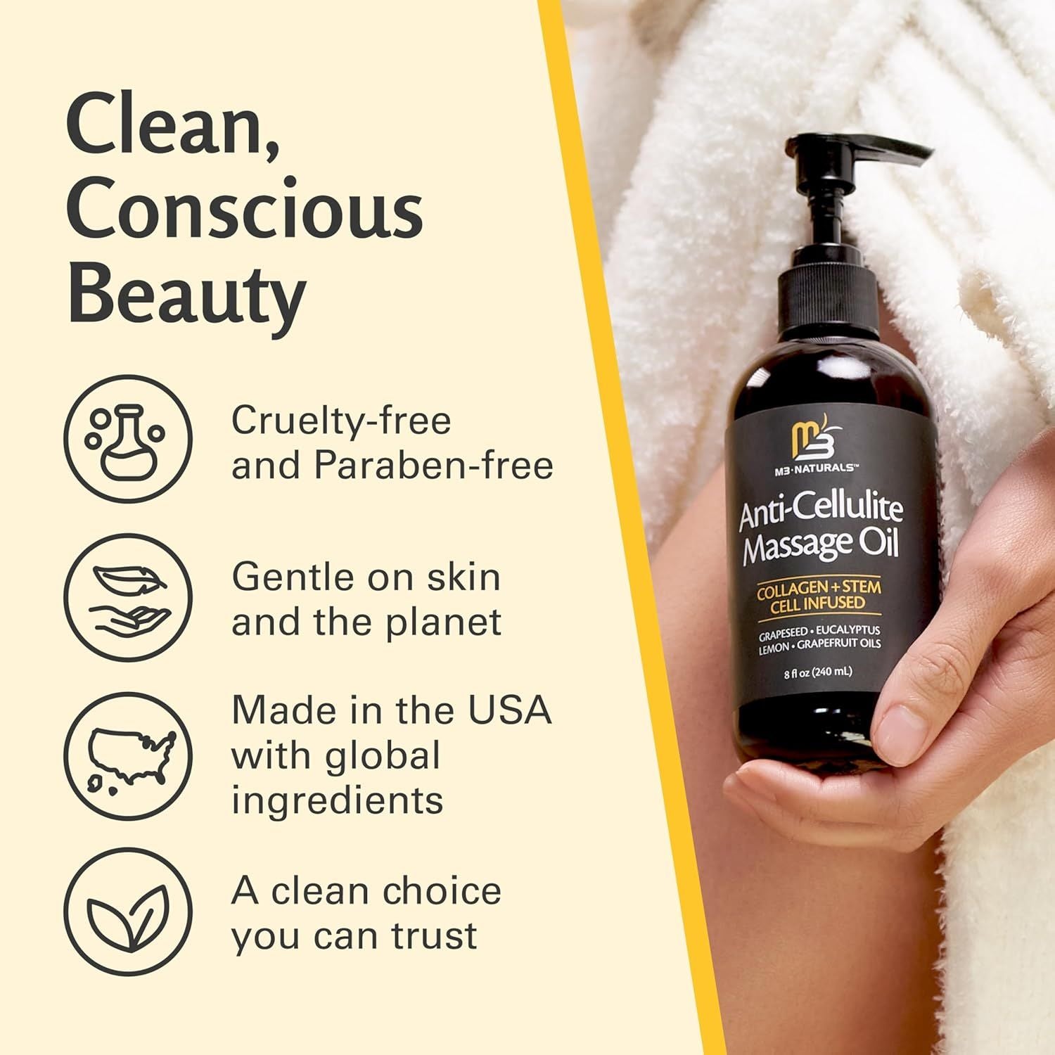 Firming Body Massage Oil with Collagen & Stem Cell – Helps Smooth The