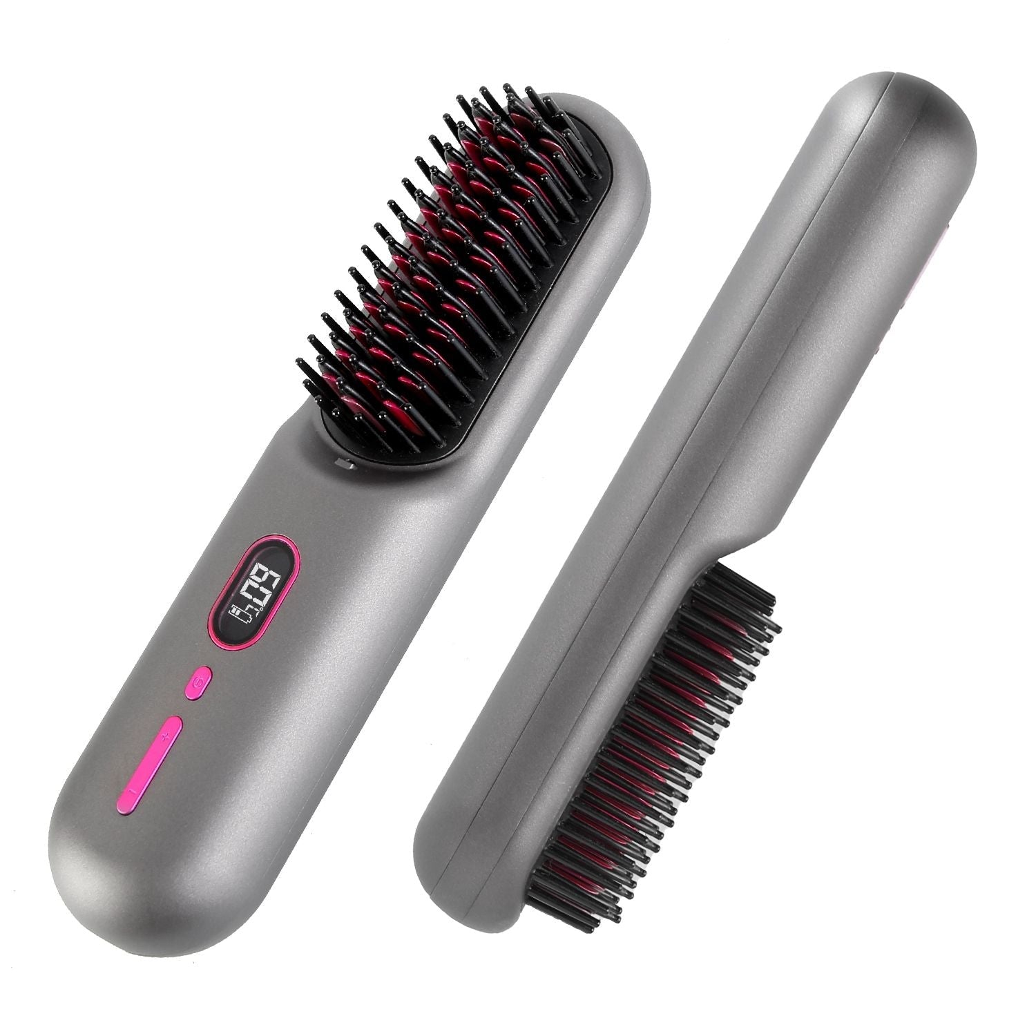 Cordless Negative Ion Hair Straightener Brush Rechargeable Mini