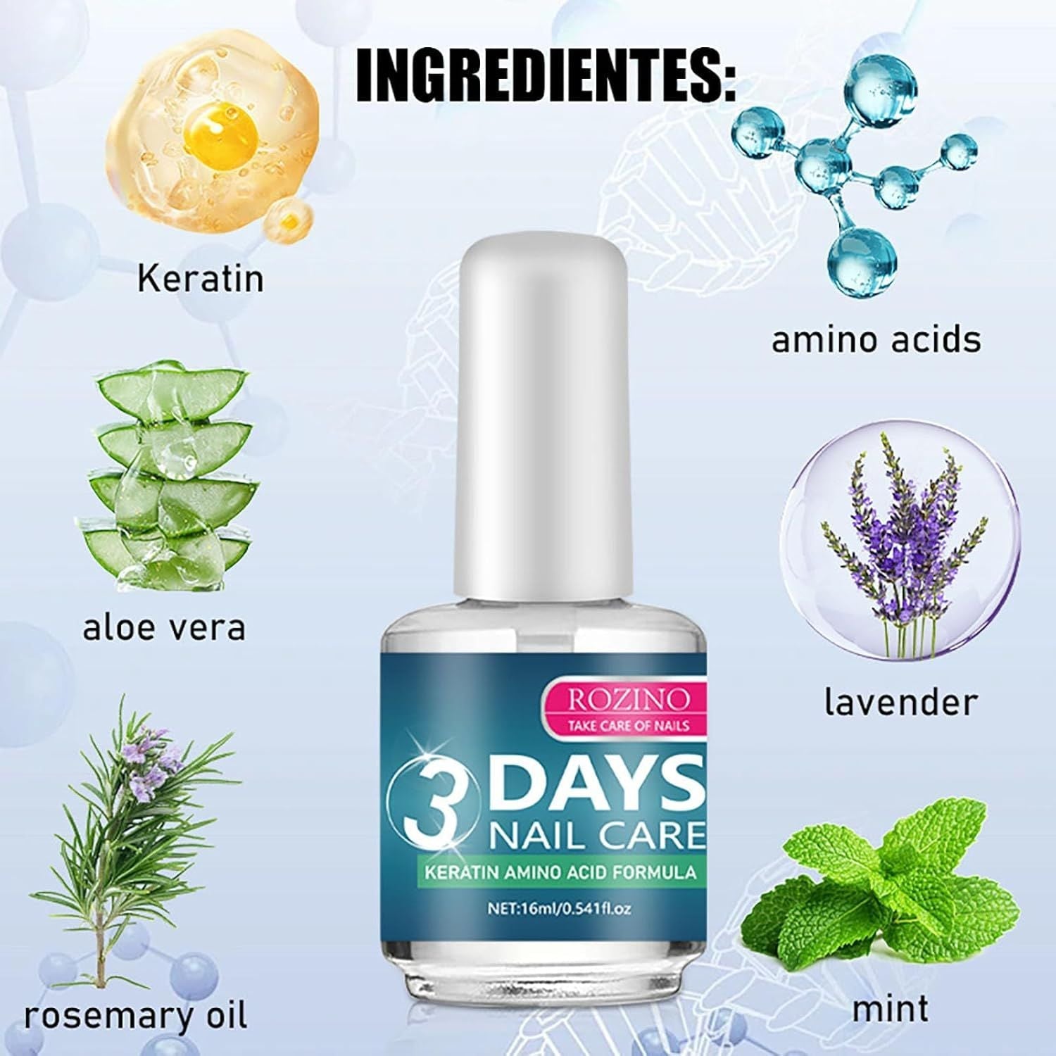 3 Days Nail Care Formula with Keratin Amino Acid & Aloe for Superior