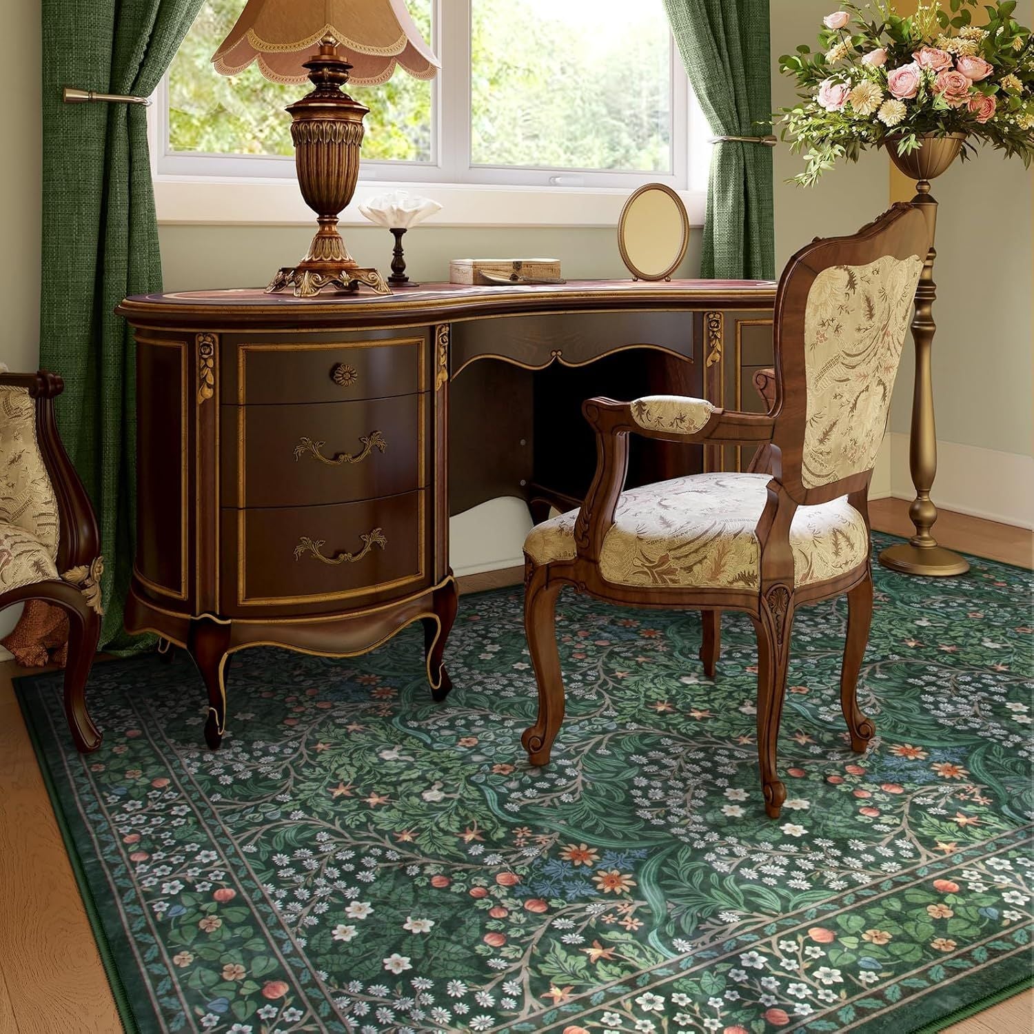 Insect Print Washable Area Rugs 5x7, Soft Rugs for Living Room