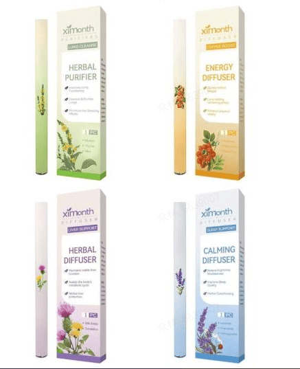 PUFFIAIR 4-Pack Herbal Diffuser Pen | Clean Botanical Aromatherapy