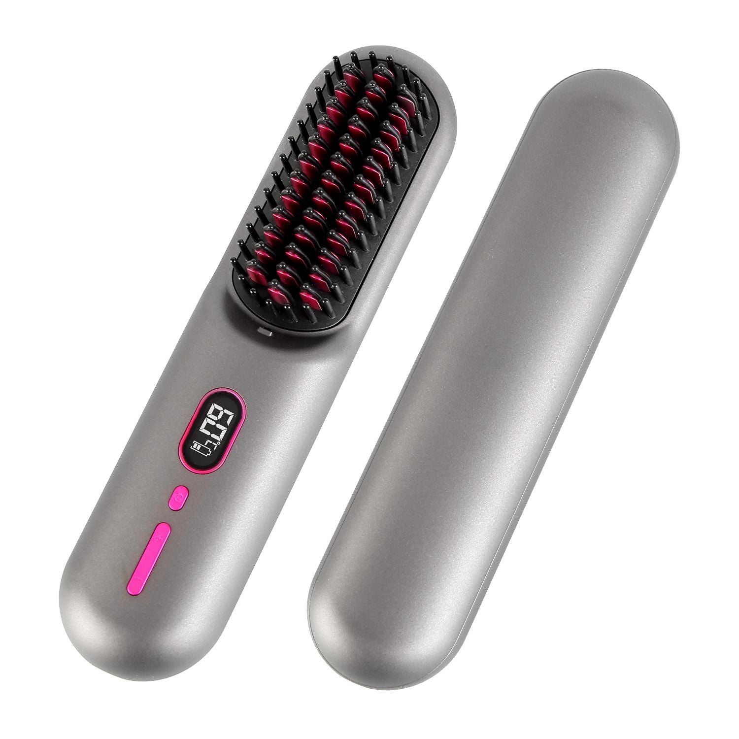 Cordless Negative Ion Hair Straightener Brush Rechargeable Mini