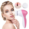 Facial Cleansing Brush Waterproof Face Spin Cleaning Brush with 5