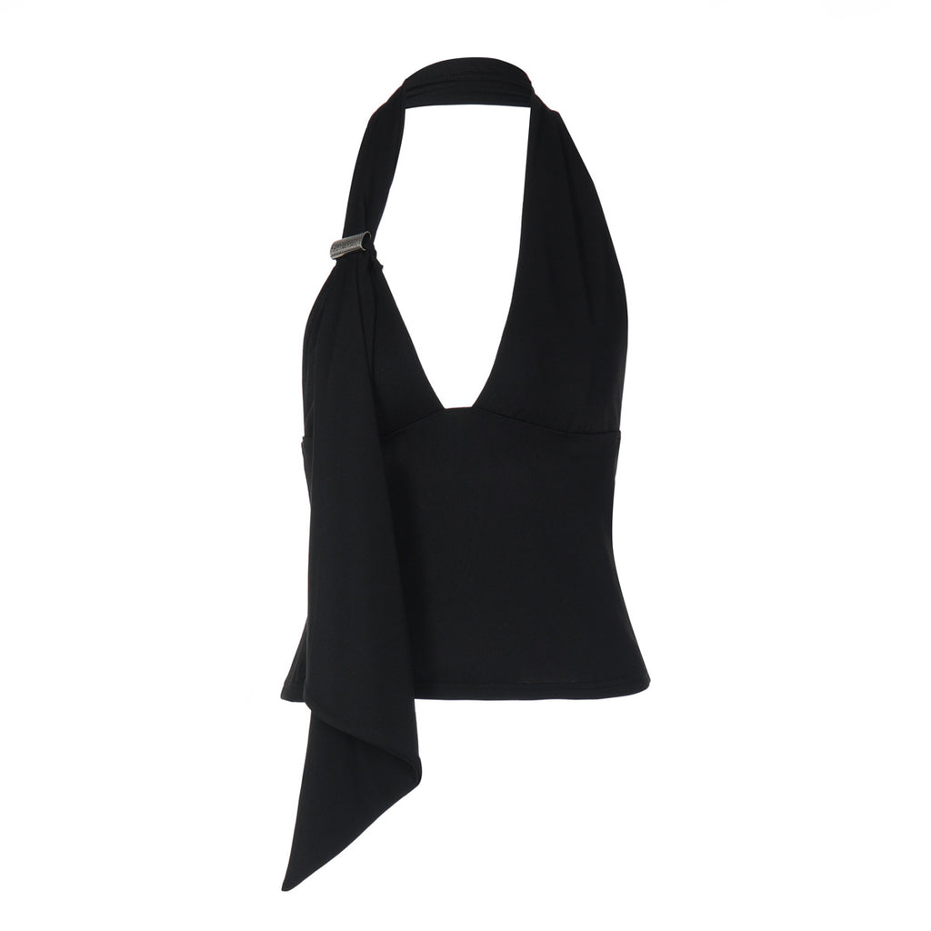 Women's Pure And Alluring Halter-neck Hollow-out Camisole