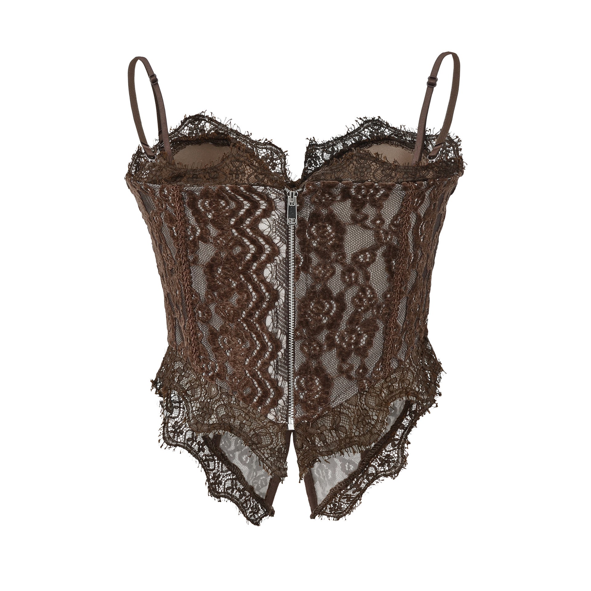 Sexy Lace Patchwork Fishbone Camisole