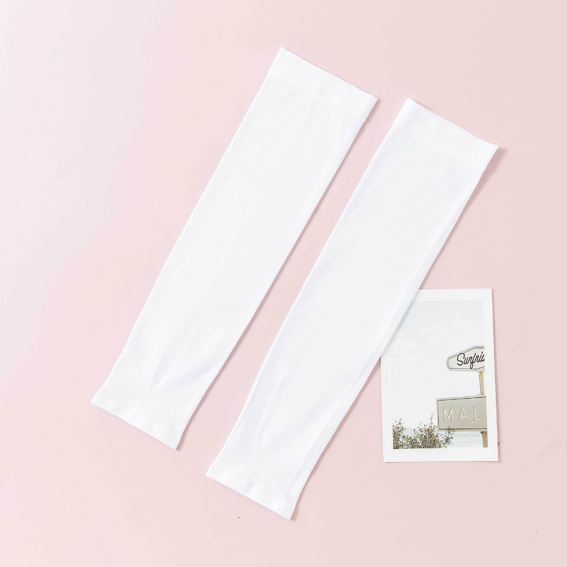 Ice Sleeves Sun Protection Sleeves Men's And Women's Ice Silk Sleeves Outdoor Sports Arm Protection UV Protection, Solid Color Ice Sleeves