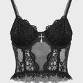 Dark Lace Fishbone Camisoleperfect For Layering Or Wearing On Its Own
