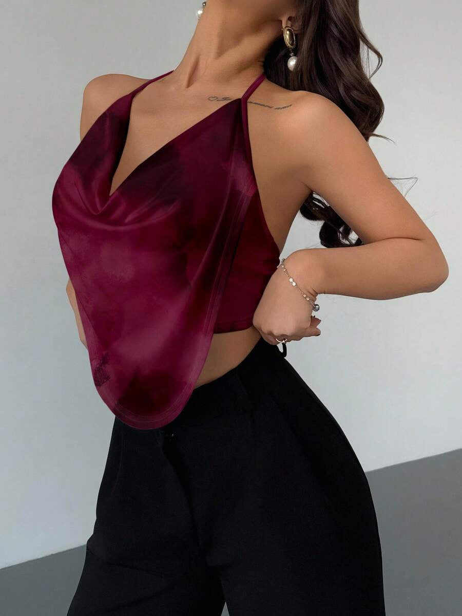 Women's Y2K Halter Neck V-Neck Backless Camisole