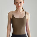 Strapless Yoga Top With Built-in Secure Chest Padsa One-piece Tank Top