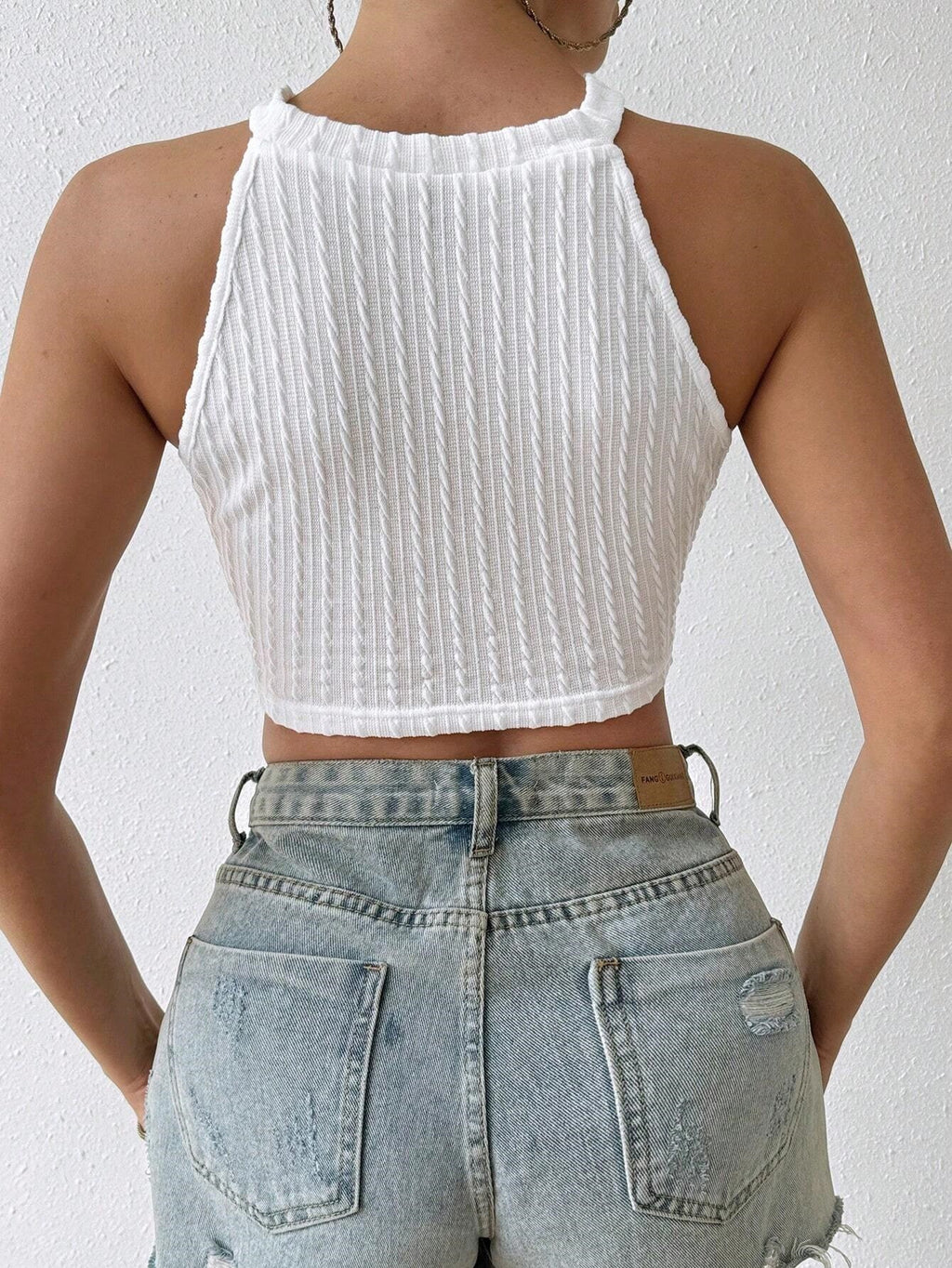 2026 AliExpress Women's Spring And Summer New Fashion Elegant Tassel Crop Top Slim-Fitting Slimming Navel-Exposing Top