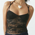 V-neck Strappy Sheer Sexy Backless Top For Women