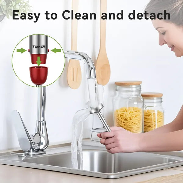 TENKER 5-in-1 Hand Immersion Blender, 1000W 12 Speed Handheld Blender,