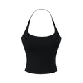New European And American-style Chic Solid-color Backless Top For Bold Stylish Looks