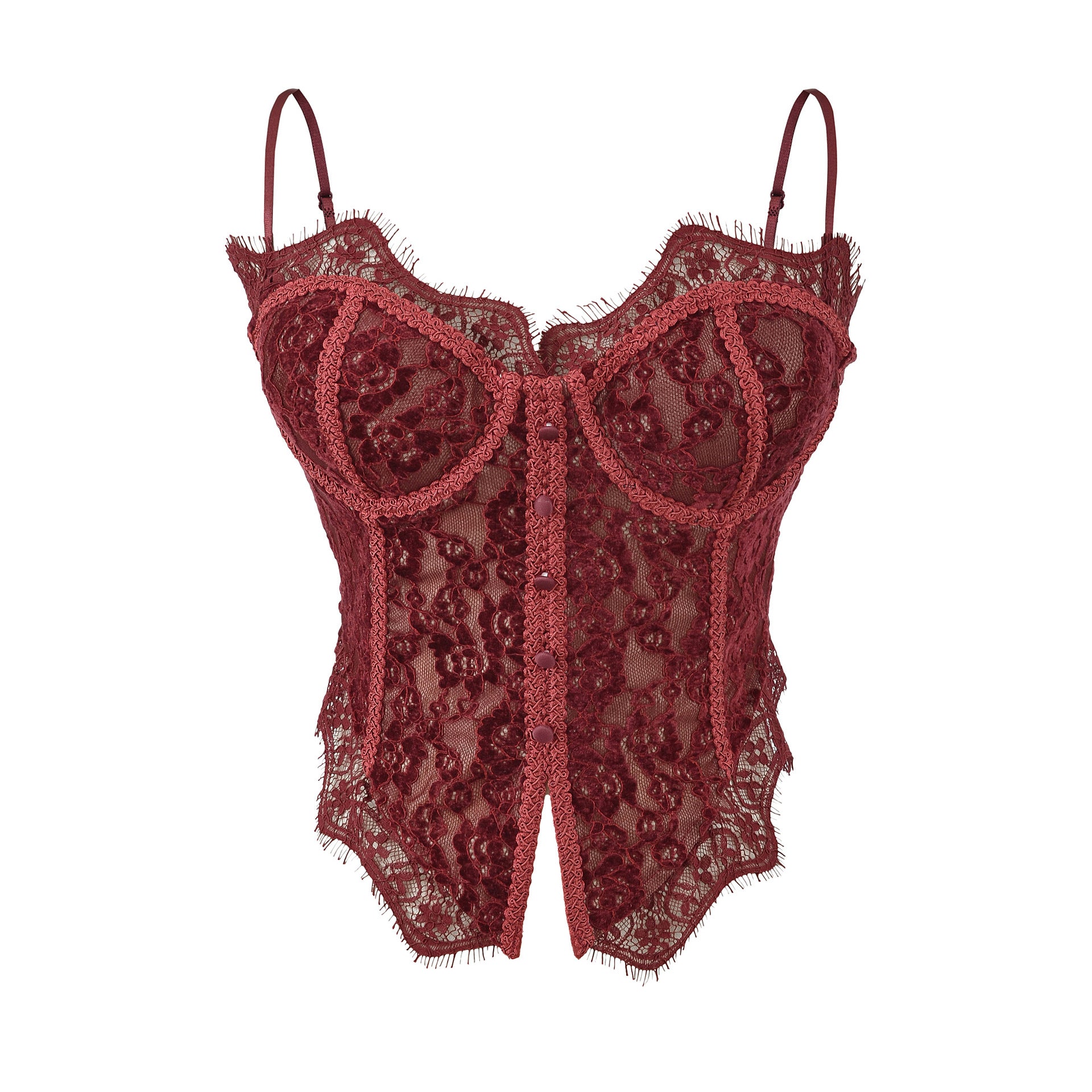 Sexy Lace Patchwork Fishbone Camisole
