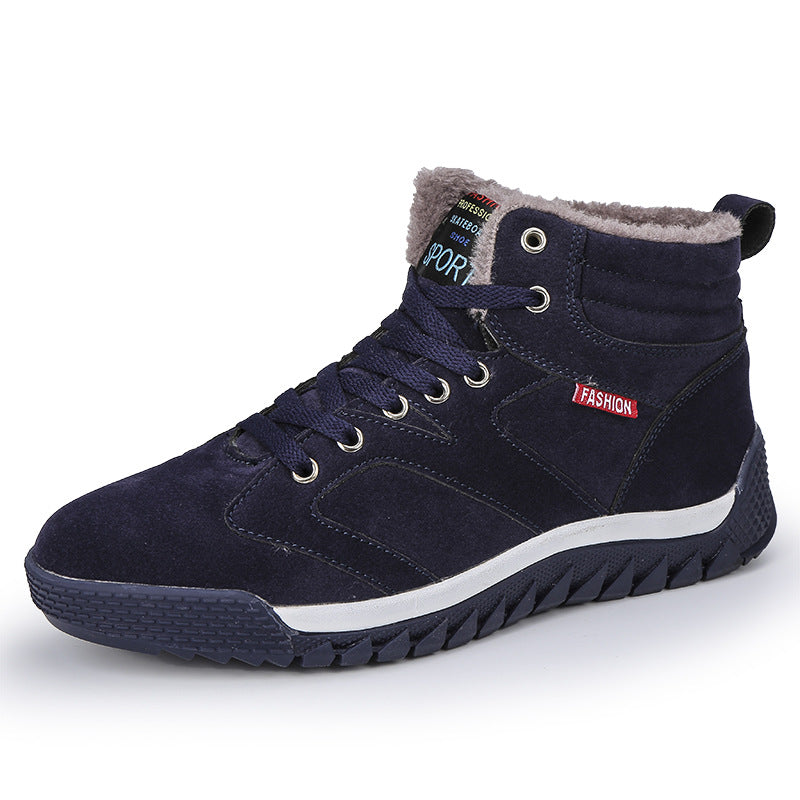 Men's Large Size Casual Warm Lightweight High-Top Cotton Shoes