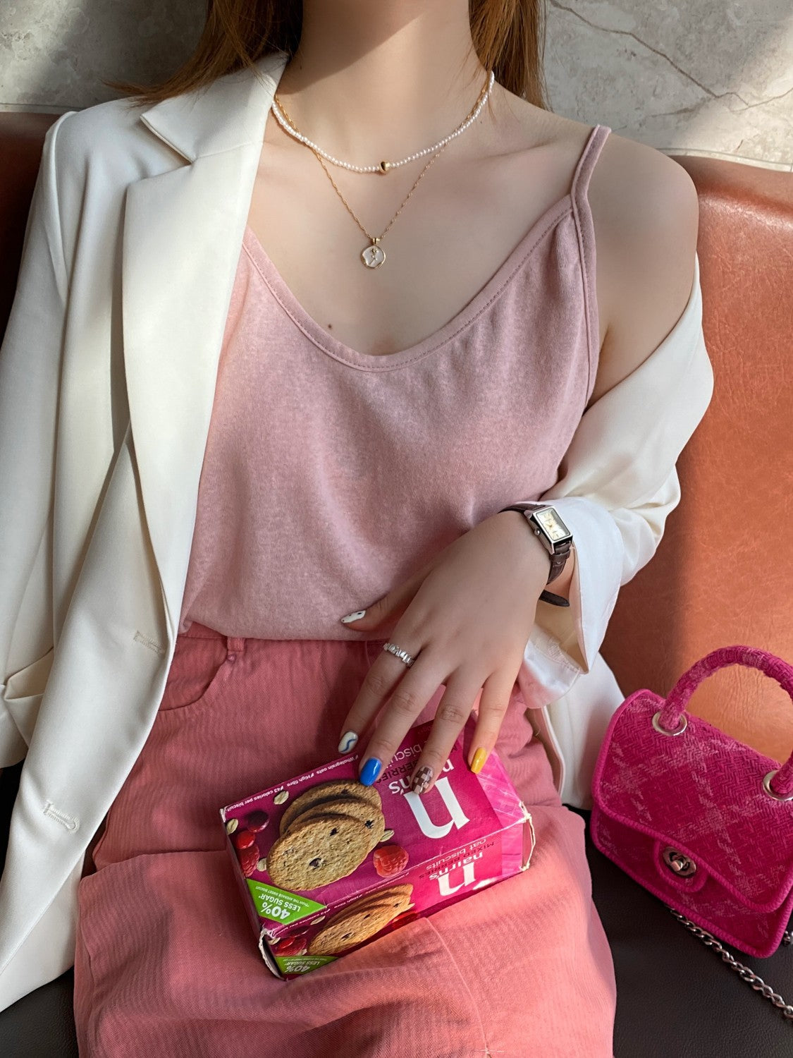 Strap Vest Women's Summer Outerwear White Base Layer