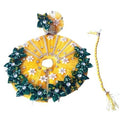 Handmade Laddu Gopal Flower Dress & Stone Work Poshak Set  Size