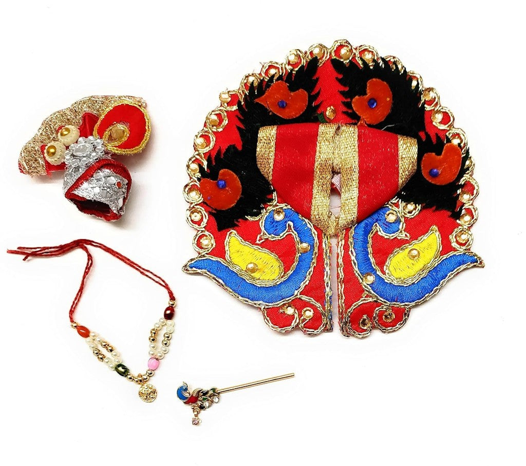 Handmade Laddu Gopal ii Dress Poshak (Pack Of 4) Size 12X8X10 CM Color