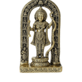 Brass Lord Rama Idol with Ornate Arch – 8 Inch