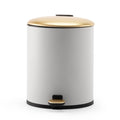 Iron Pedal Waste Bin Small White