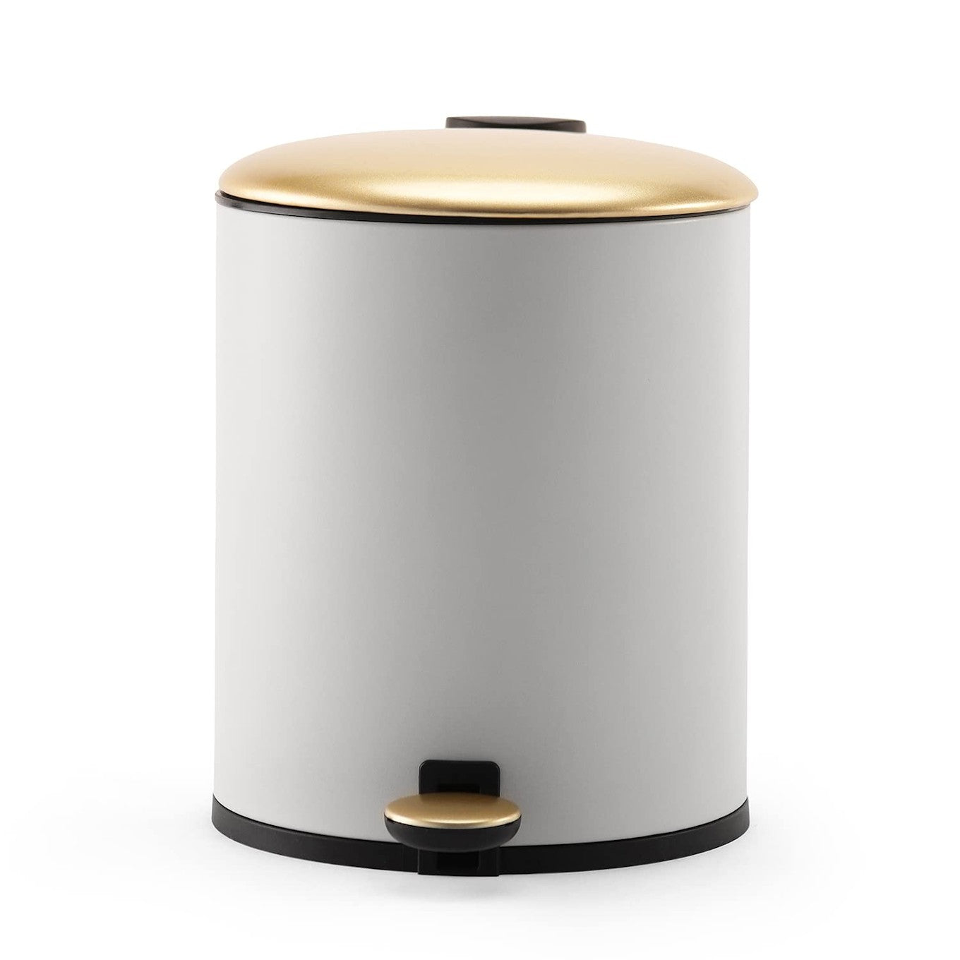 Iron Pedal Waste Bin Small White