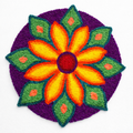 Indian Traditional Rangoli Mat Decor