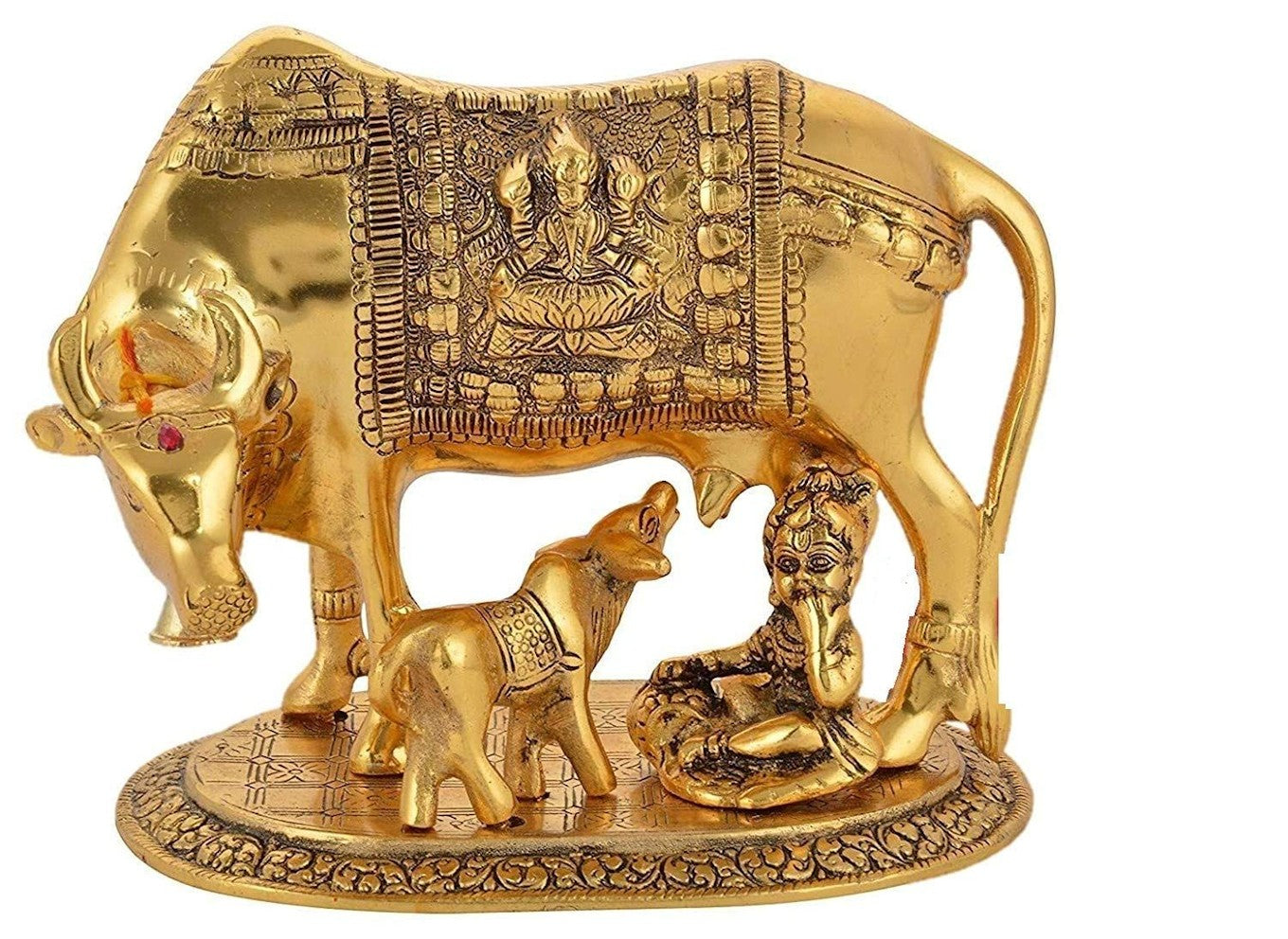 Metal Lotus Pooja Thali with T-Light