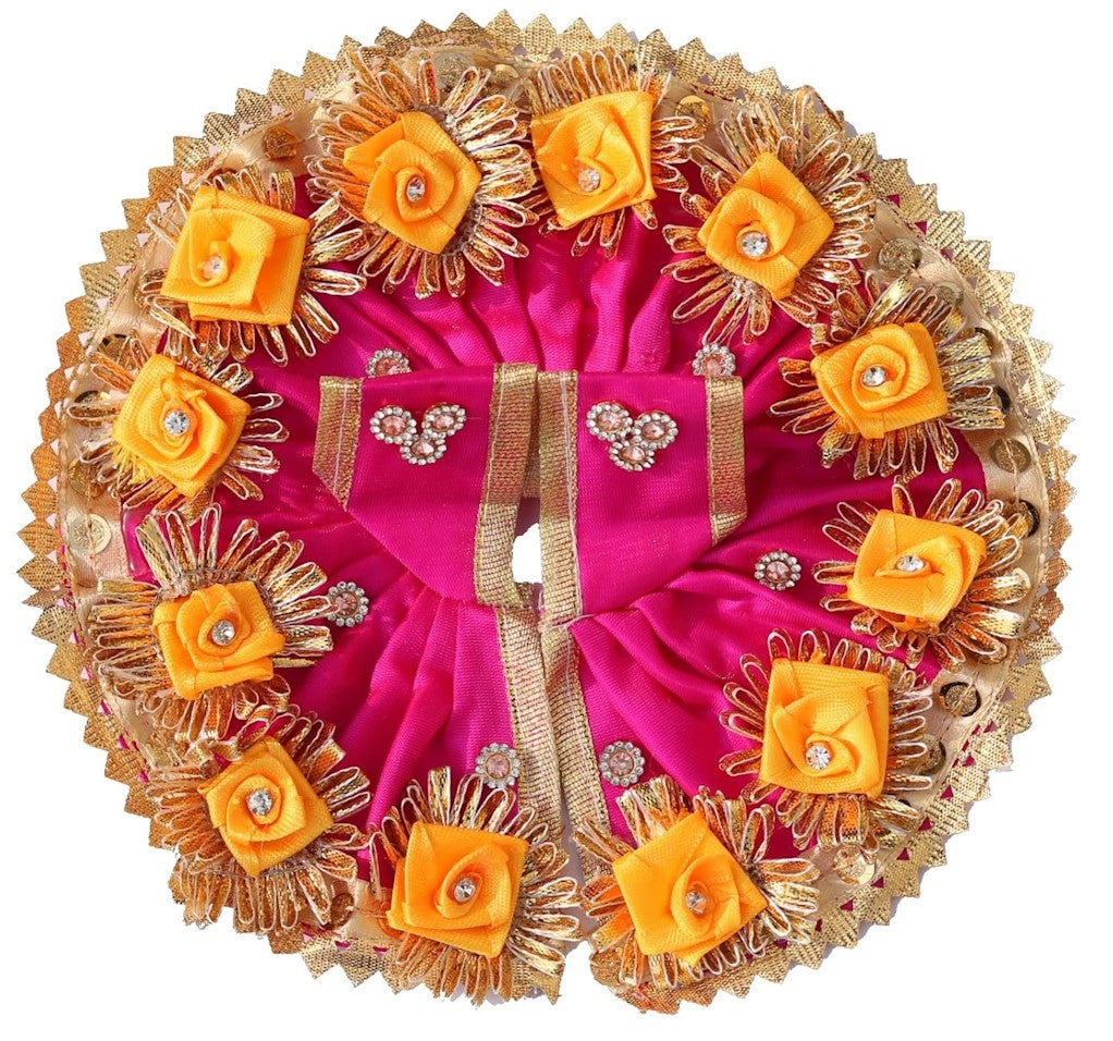 Handmade Beautifull Laddu Gopal Ji Poshak With Stone Work Size