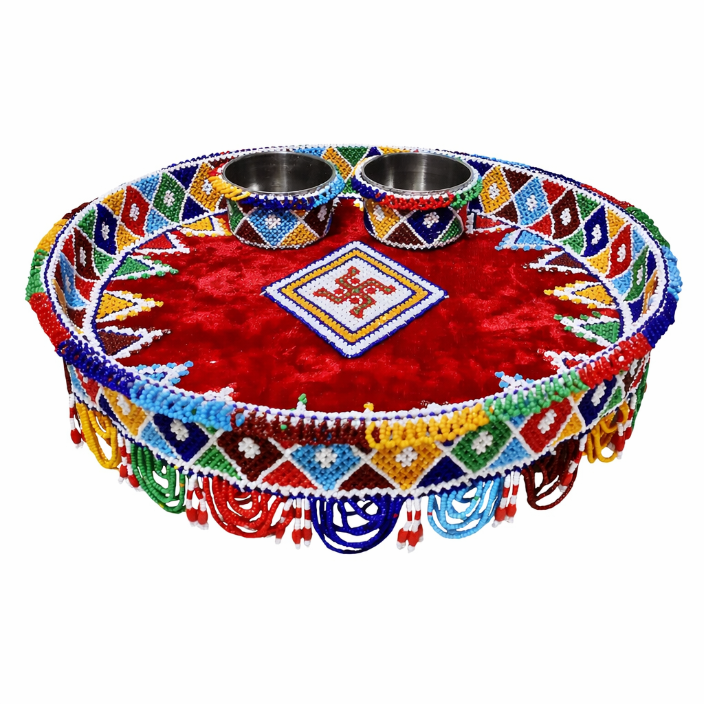 Beaded Decorative Ritual Puja Thali