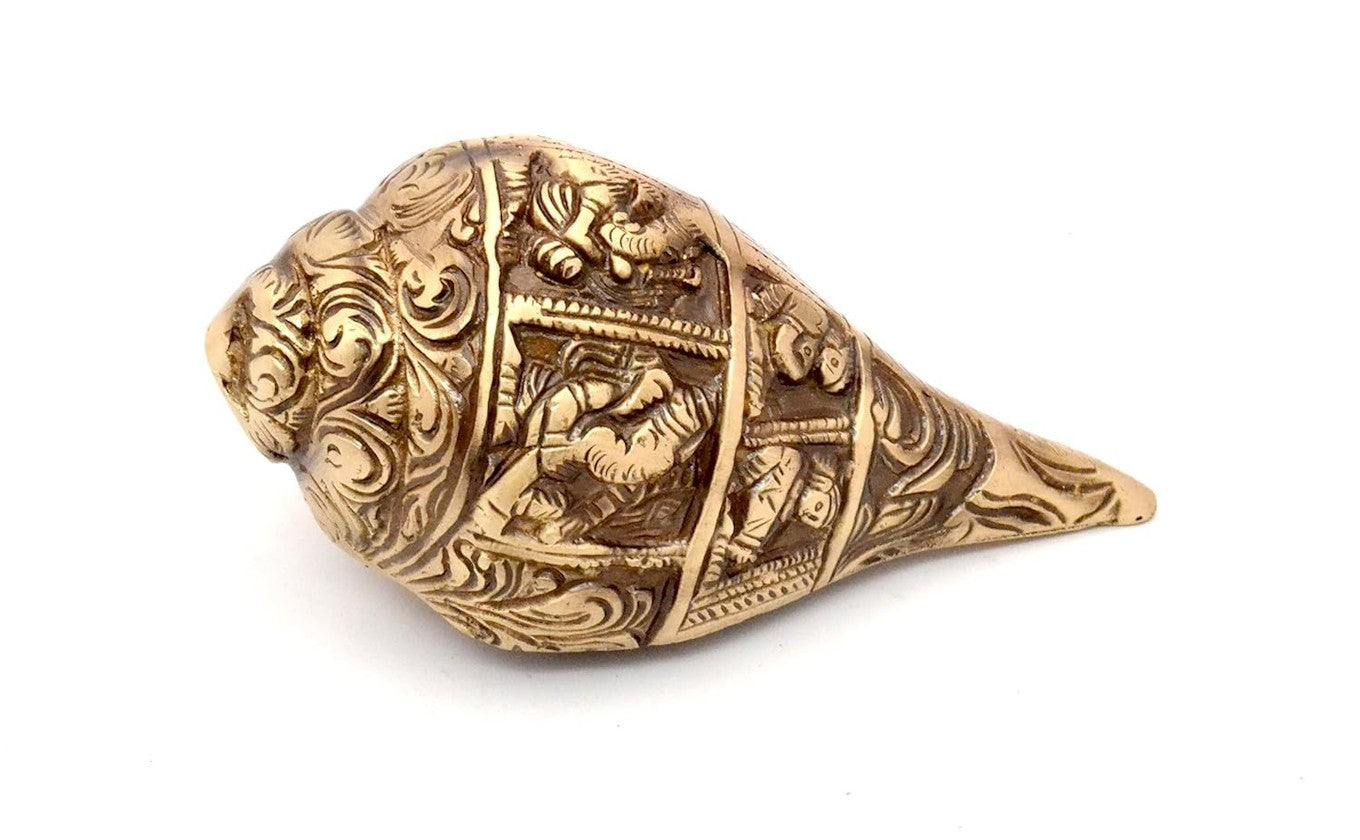 Brass Ganesha Shankh Showpiece Decor