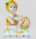 Bal Krishna Idol with Butter Pot – Resin Statue of Laddu Gopal for