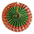 Handmade Beautifull Laddo Gopal/Krishan Ji/Ball Gopal Green Poshak