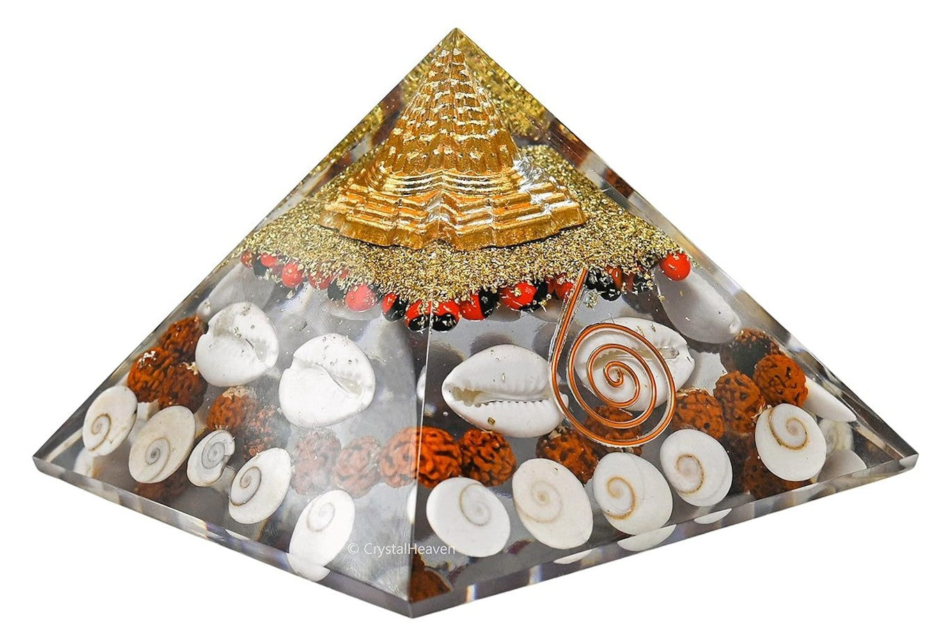 Mahalaxmi Orgonite Pyramid with Shree Yantra