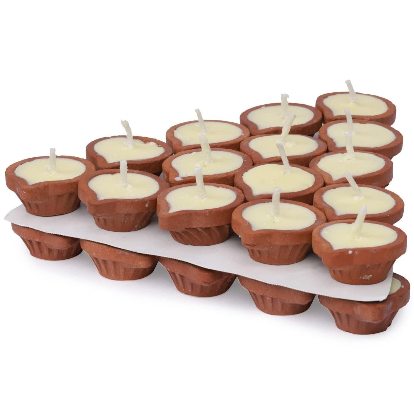 Ready-to-Use Pure Cow Ghee Diya for Puja (60)