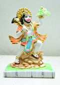 Hanuman Ji Idol Holding Sanjeevani Mountain – Decorative Murti for