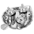 Steel Kumkum Pooja Thali Plate Set