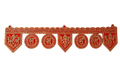 Ganesh Mantra Toran – Red & Gold Embroidered Door Hanging