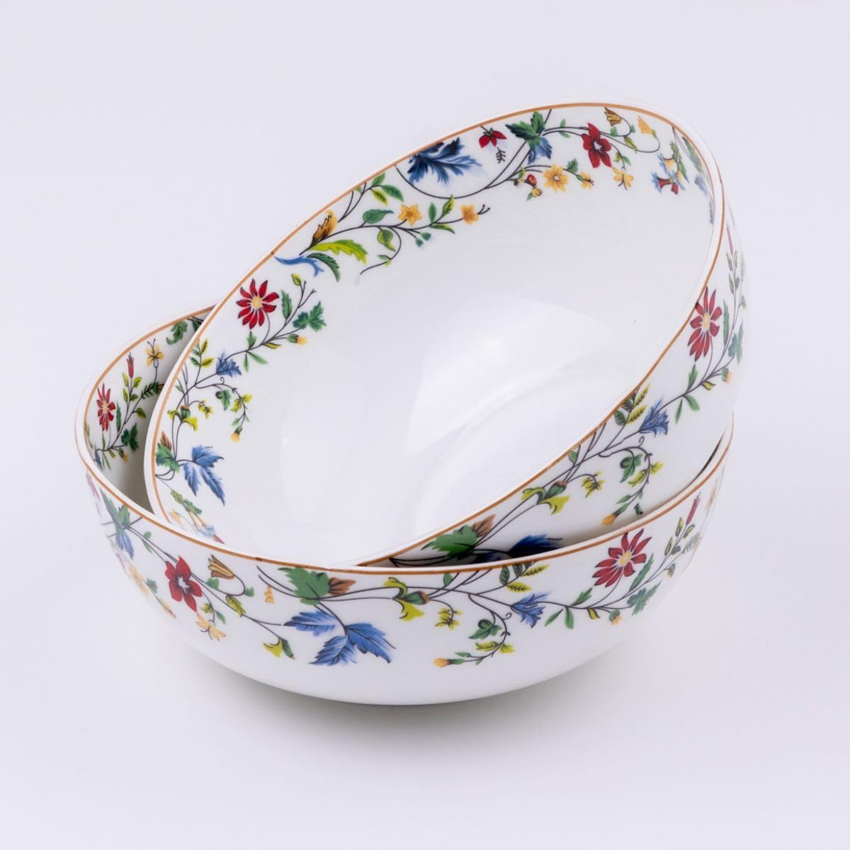 Ceramic Serving Bowls Set Floral (2Pc)