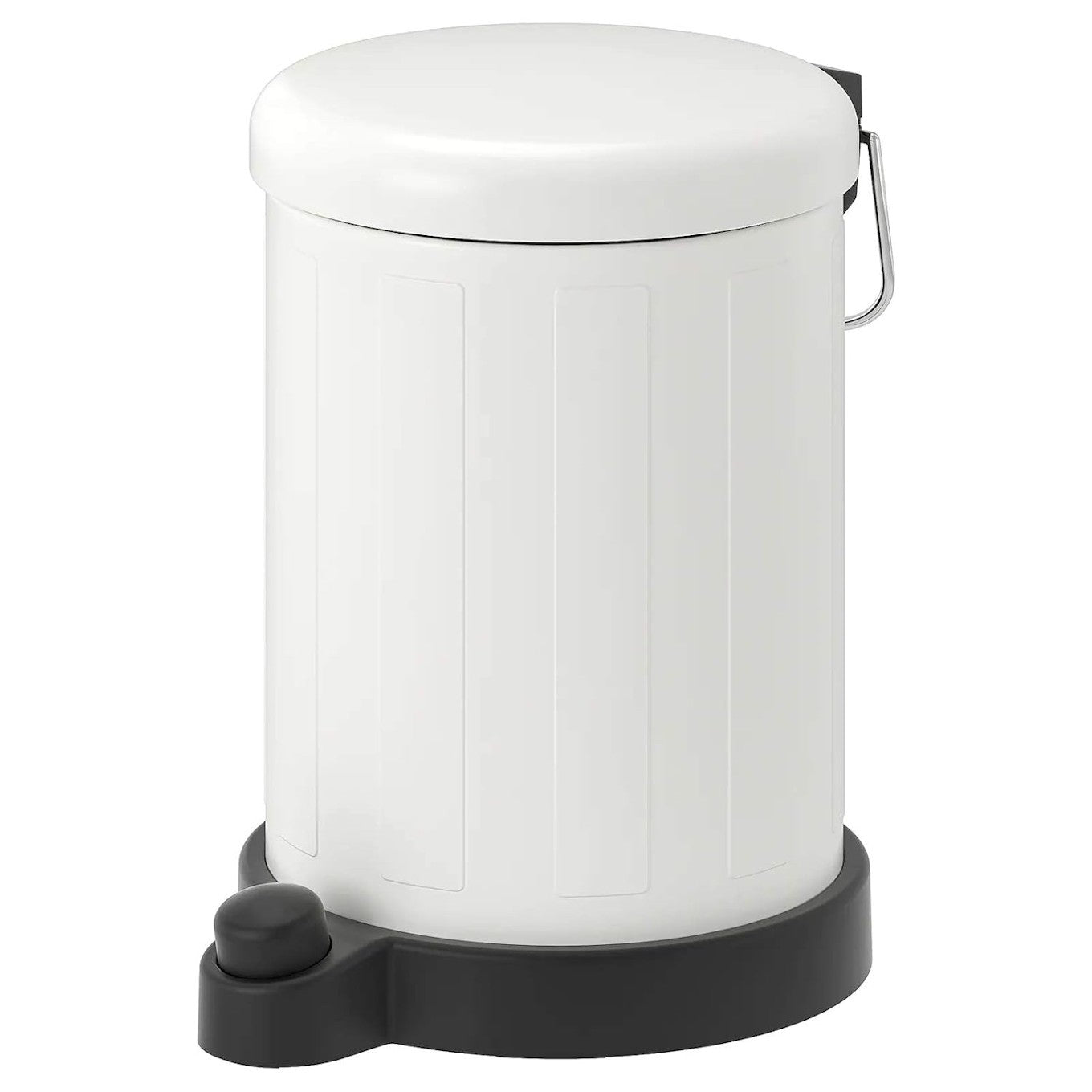 Steel Waste Bin 4L White
