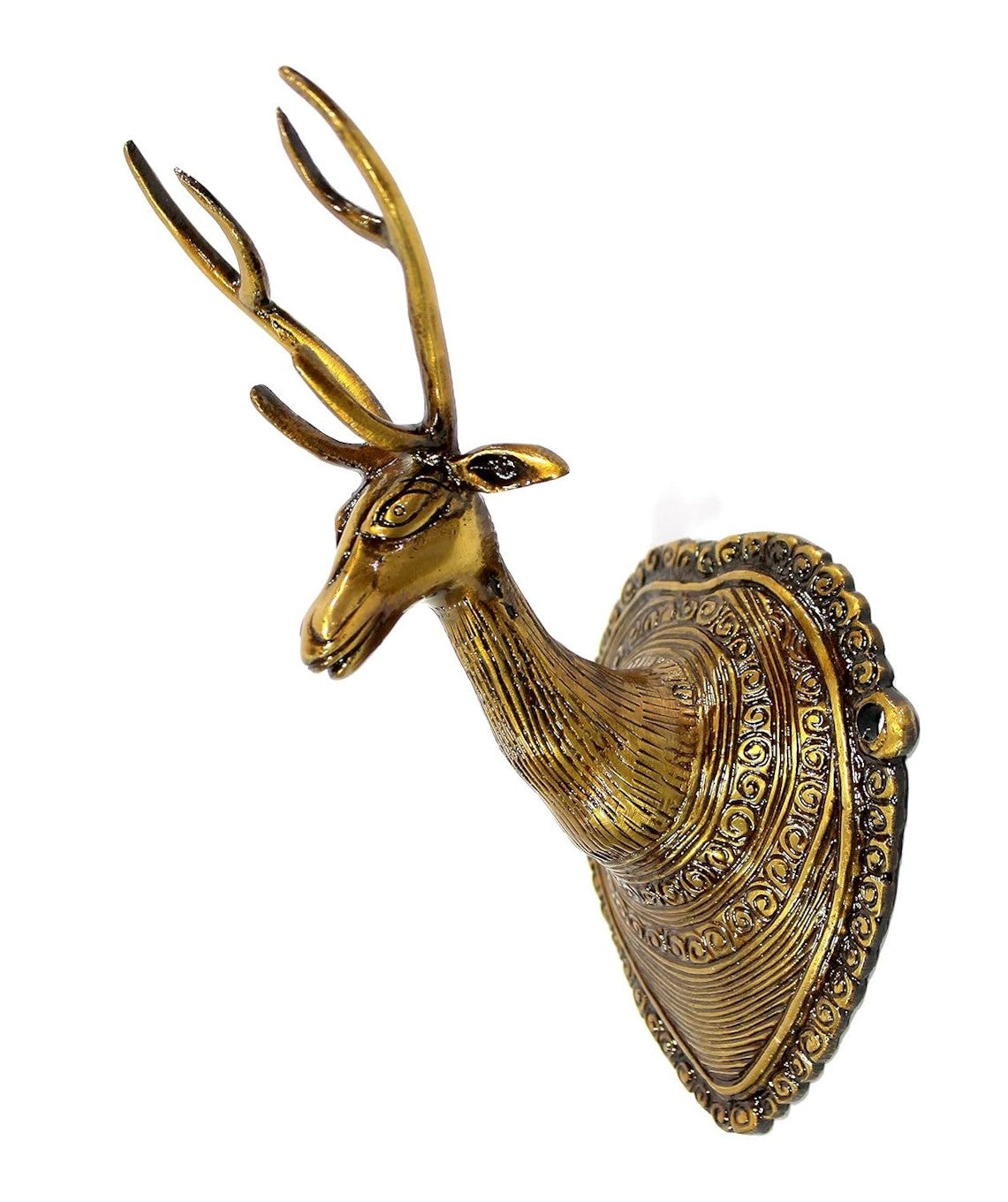 Brass Deer Head Wall Hanging Decor