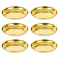 Small Brass Diya Plate Thali Set of 6
